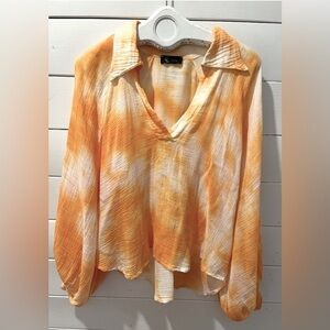 📍GG LUXE Orange Tie-Dye Women's BLOUSE one size